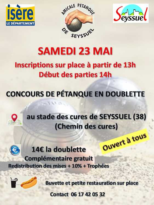 Concours de pétanque en Doublette - Seyssuel