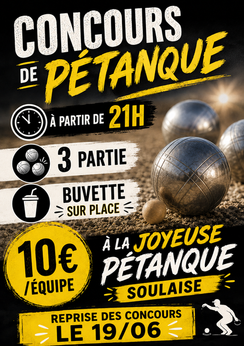 Concours de pétanque en Doublette - Soual
