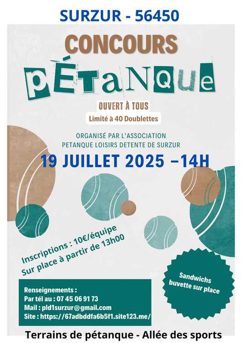 Concours de pétanque en Doublette - Surzur