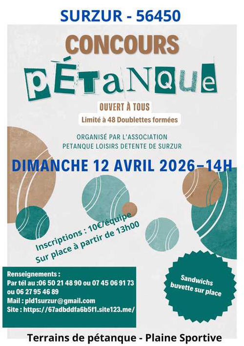 Concours de pétanque en Doublette - Surzur