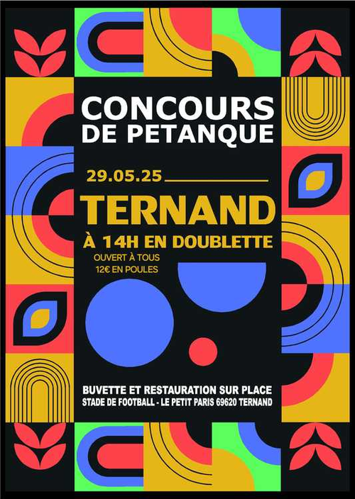 Concours de pétanque en Doublette - Ternand