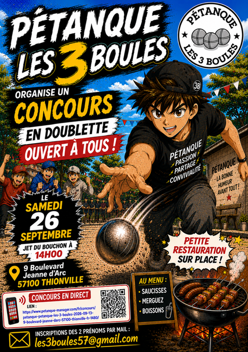 Concours de pétanque en Doublette - Thonville