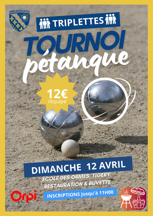 Concours de pétanque en Triplette - Tigery