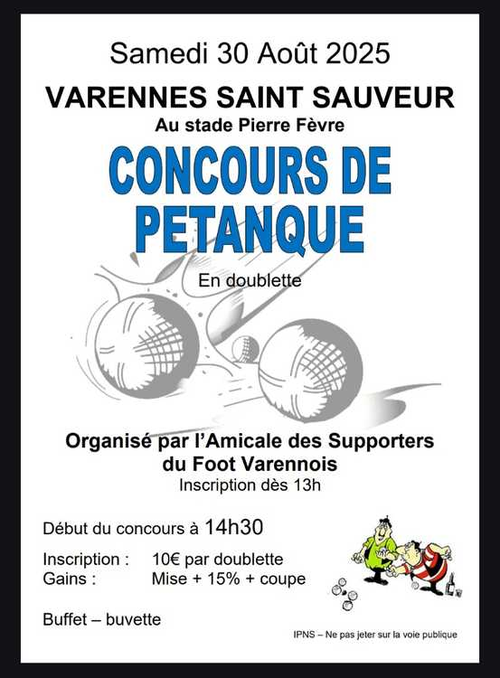 Concours de pétanque en Doublette - Varennes-Saint-Sauveur