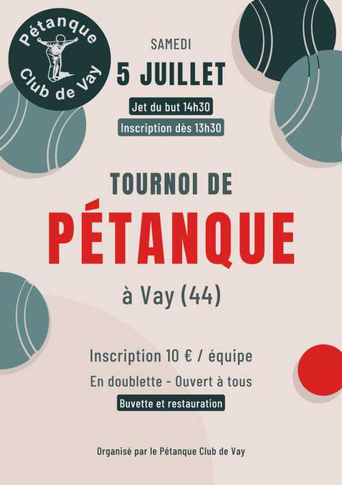 Concours de pétanque en Doublette - Vay
