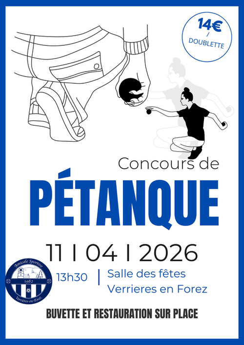 Concours de pétanque en Doublette - Verrières-en-Forez