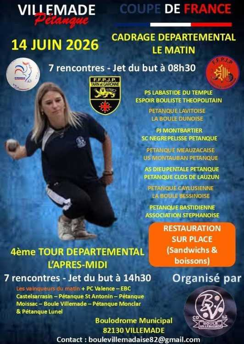 Concours de pétanque en En équipe - Coupe de France des clubs - VILLEMADE