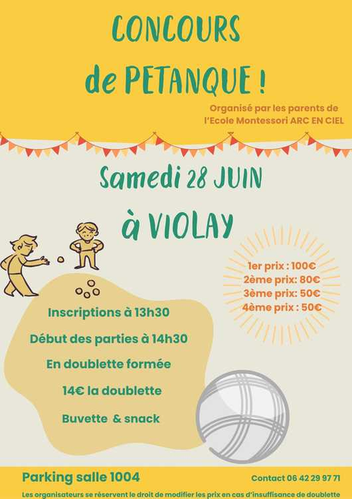 Concours de pétanque en Doublette - Violay