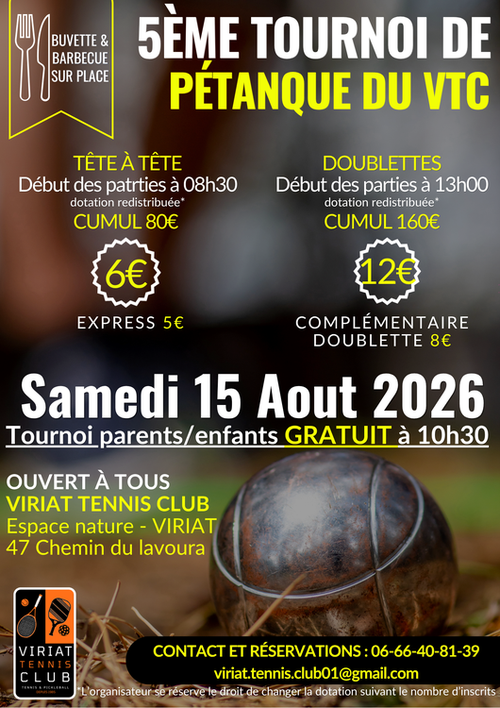 Concours de pétanque en Doublette - Viriat
