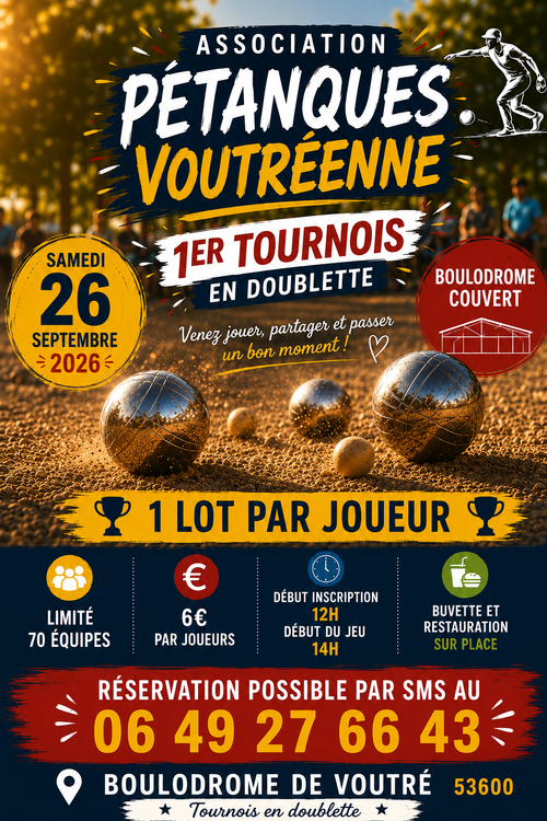 Concours de pétanque en Doublette - Voutré