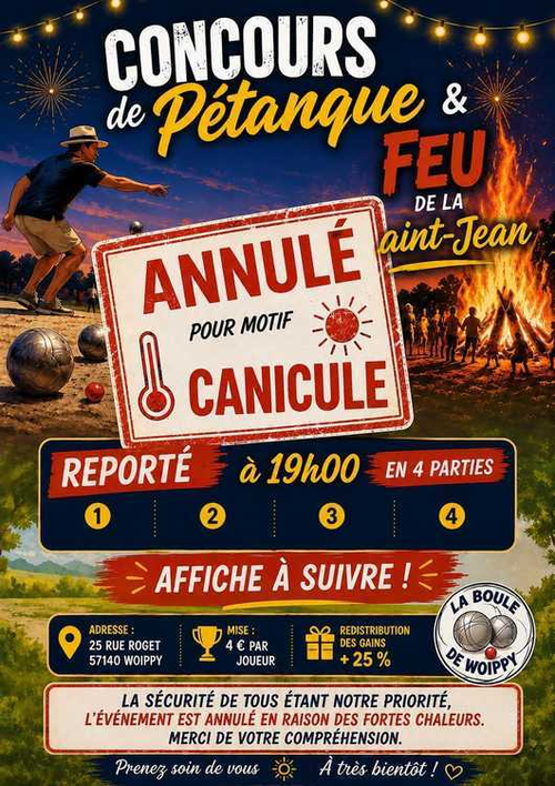 Concours de pétanque en Doublette - Woippy