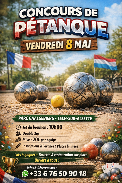 concours de pétanque en Luxembourg - esch sur-alzette