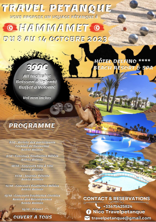 concours de pétanque en Tunisie - Hammamet