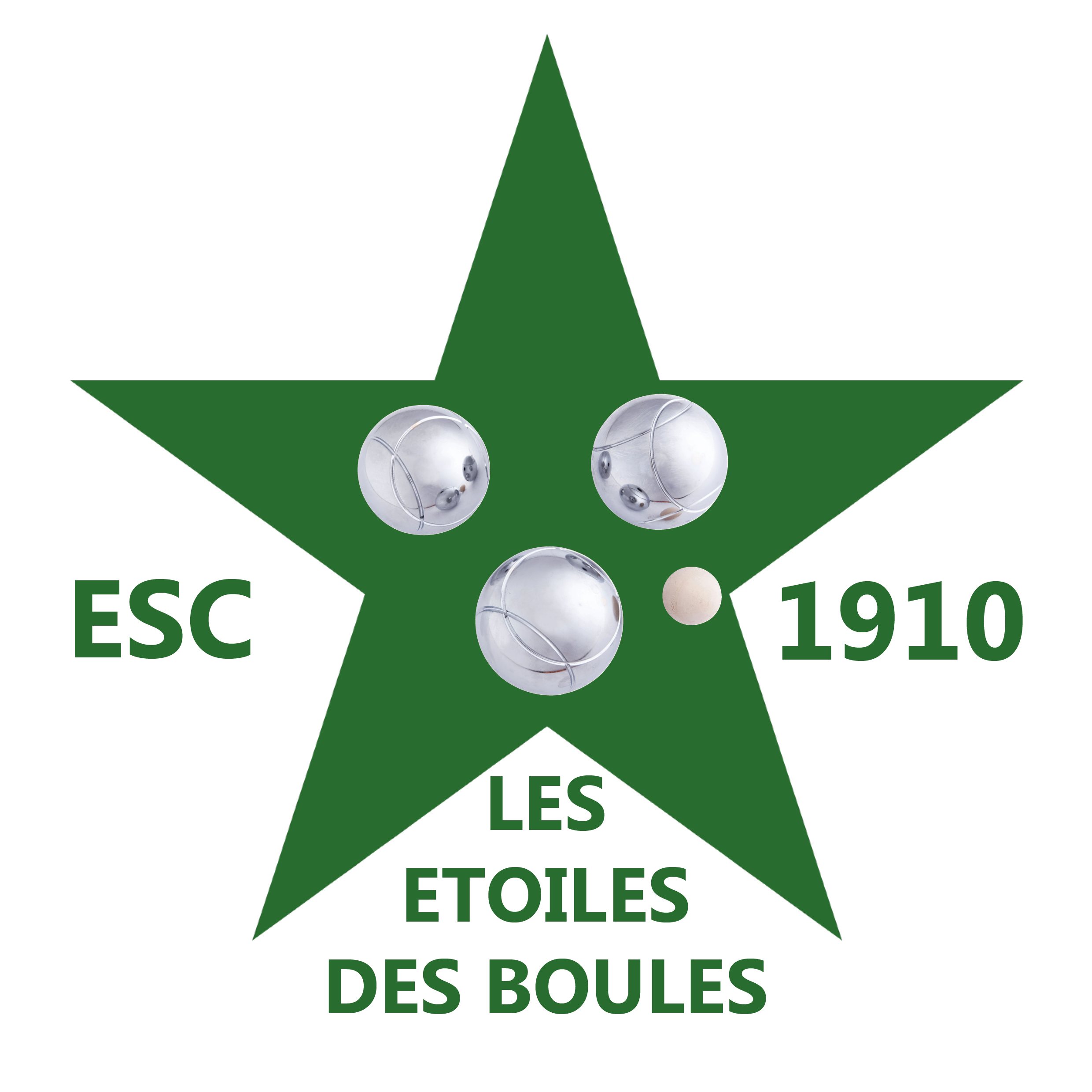Logo du club de pétanque ESC les etoiles des boules - club à Couëron - 44220