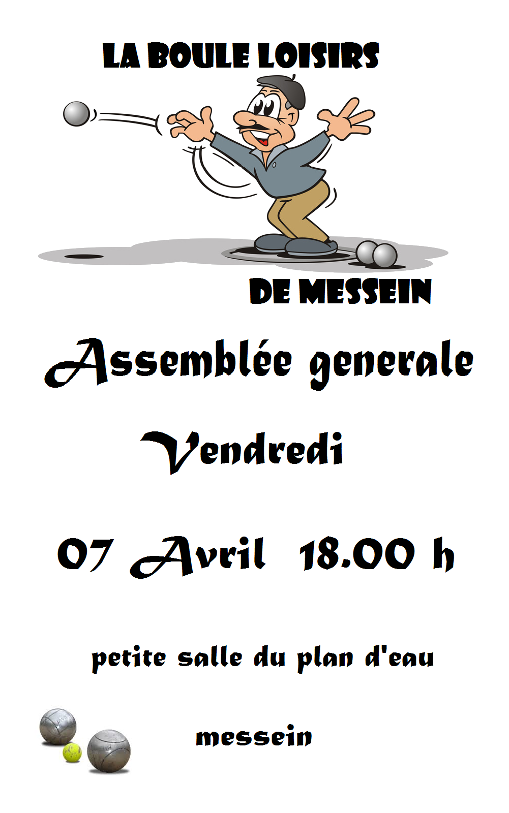 Assemblée Générale  - Actualité du club de pétanque la boule loisirs de messein 