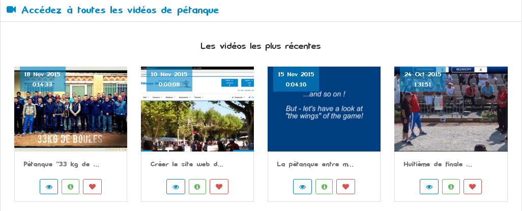 Toutes les vidéos de pétanque - Créez votre playlist ! - Actualité Pétanque Génération