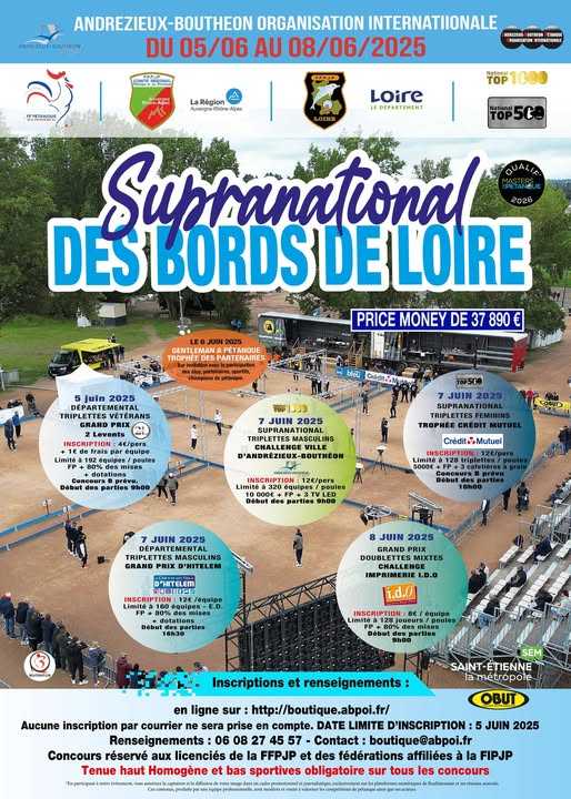 Photo du concours national de pétanque et jeu provençal National TOP 1000 et + à Andrezieux Boutheon (42) en Triplette du 06/06/2026 - Jet du but à 09H00