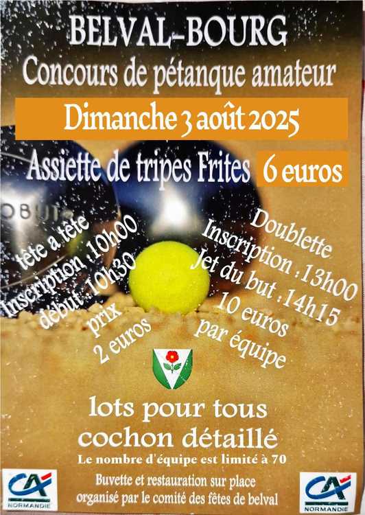 Concours de pétanque Ouvert à tous - Belval