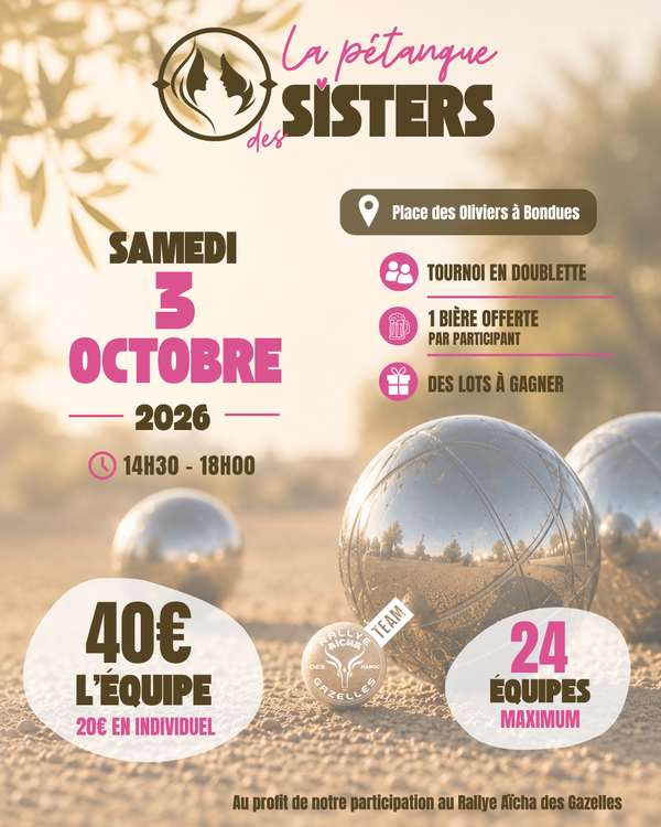 Concours en Doublette le 3 octobre 2026 - Bondues - 59910
