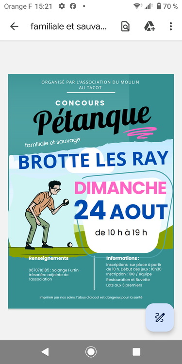 Concours de pétanque Ouvert à tous - Brotte-lès-Ray