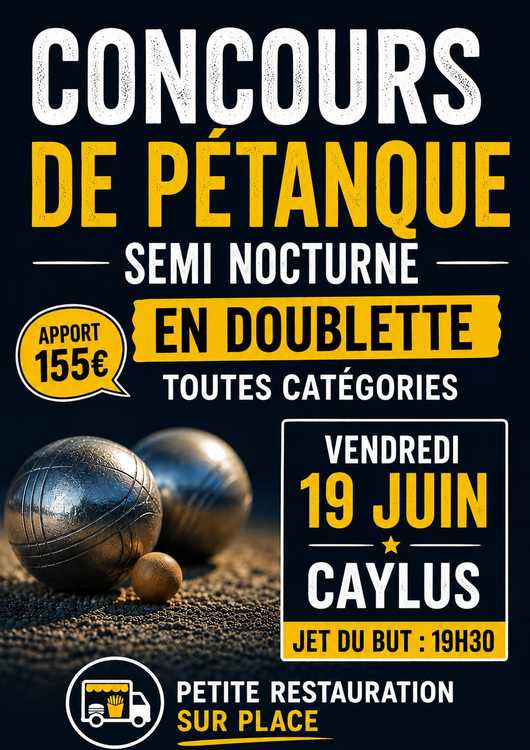 Concours de pétanque Officiel - Lieu à définir (82)