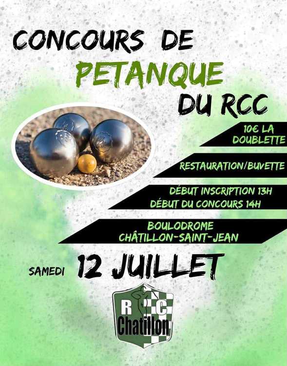 Concours en Doublette le 12 juillet 2025 - Châtillon-Saint-Jean - 26750