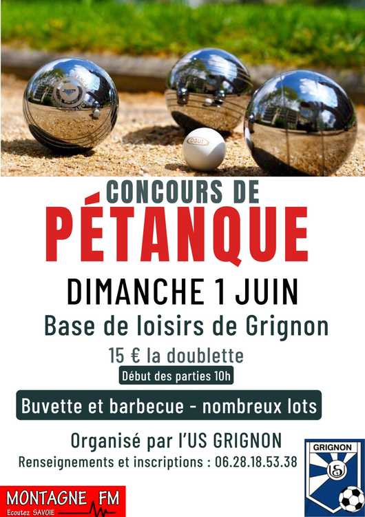 Concours de pétanque Ouvert à tous - Grignon