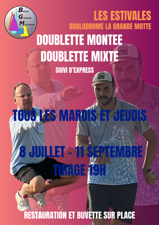 Concours en Doublette le 8 juillet 2025 - La Grande-Motte - 34280