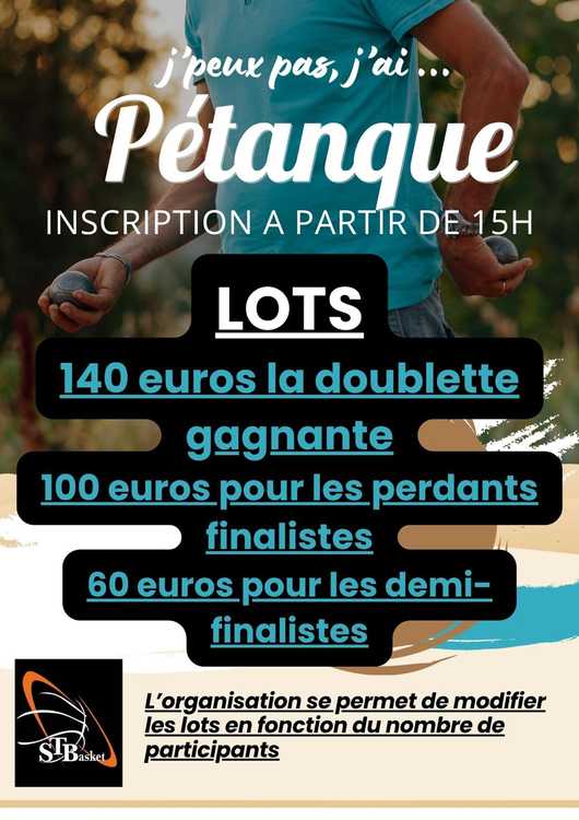 Concours en Doublette le 4 juillet 2026 - La Talaudière - 42350