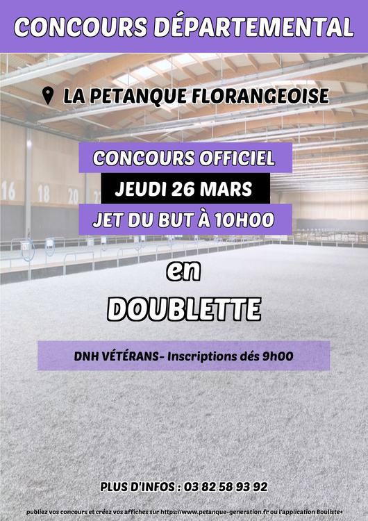 Concours de pétanque Officiel - Lieu à définir (57)