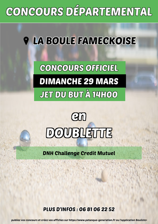 Concours de pétanque Officiel - Lieu à définir (57)