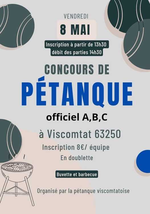 Concours de pétanque Officiel - Lieu à définir (63)