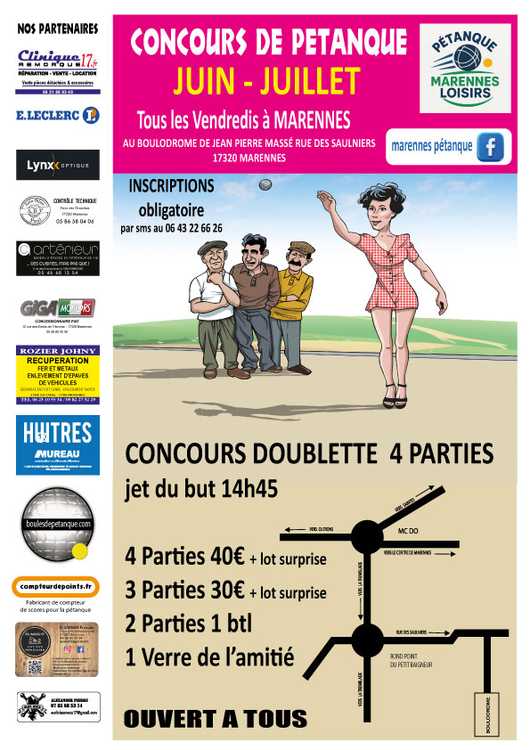 Concours de pétanque Ouvert à tous - Marennes