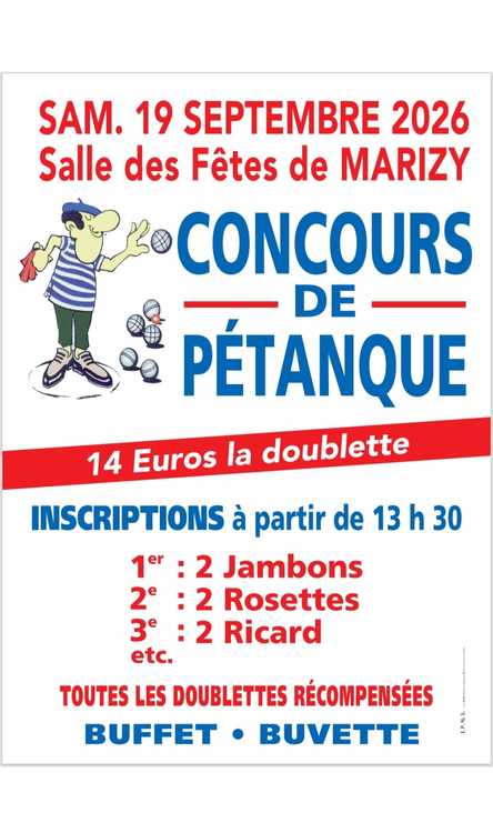 Concours de pétanque Ouvert à tous - Marizy