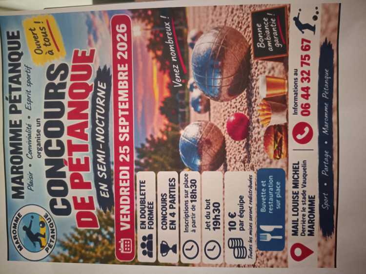 Concours de pétanque Ouvert à tous - Maromme