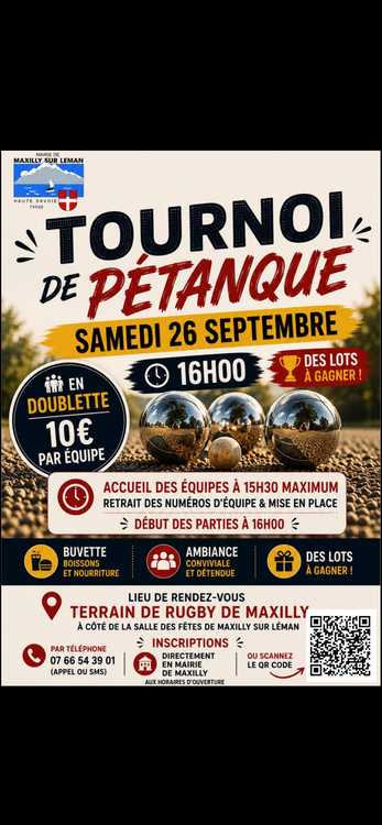 Concours de pétanque Ouvert à tous - Maxilly-sur-Léman