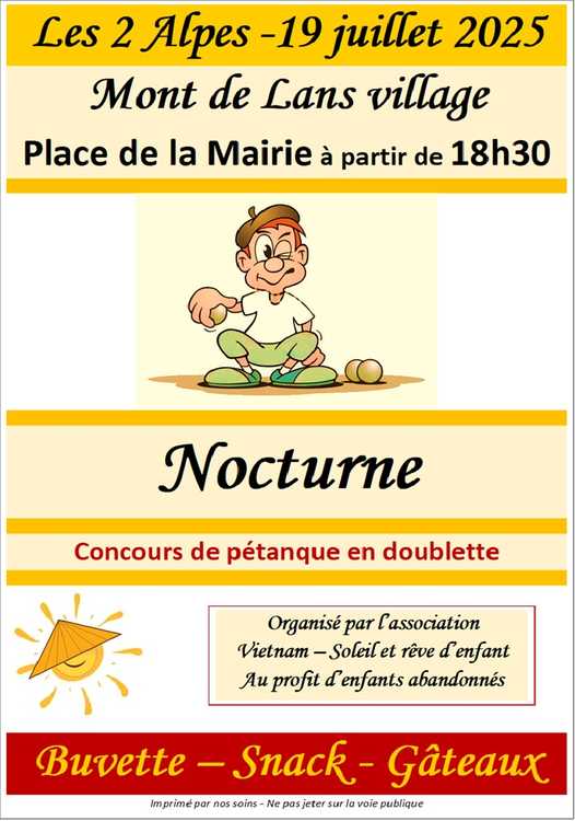 Concours de pétanque Ouvert à tous - Mont-de-Lans