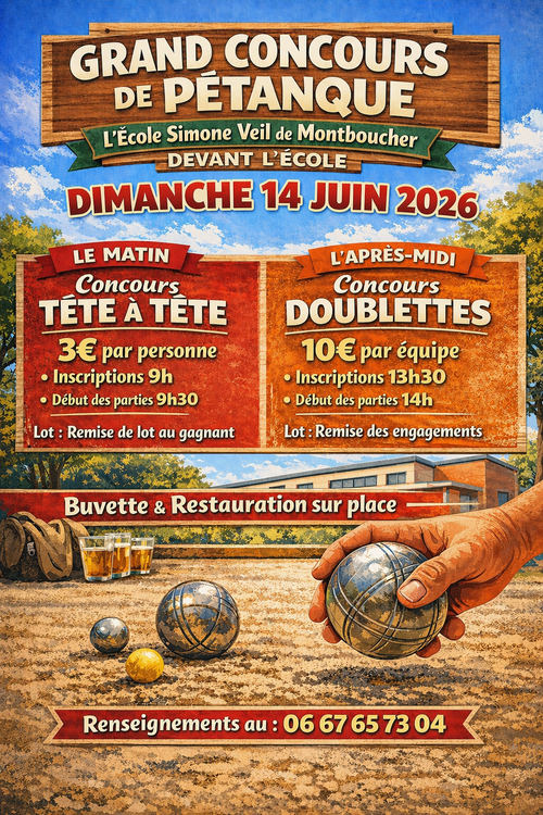 Concours de pétanque Ouvert à tous - Montboucher