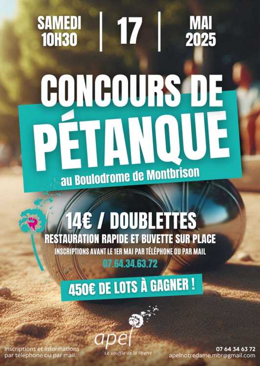 Concours de pétanque Ouvert à tous - Montbrison