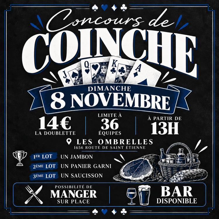 Concours en Doublette le 8 novembre 2026 - Montrond-les-Bains - 42210