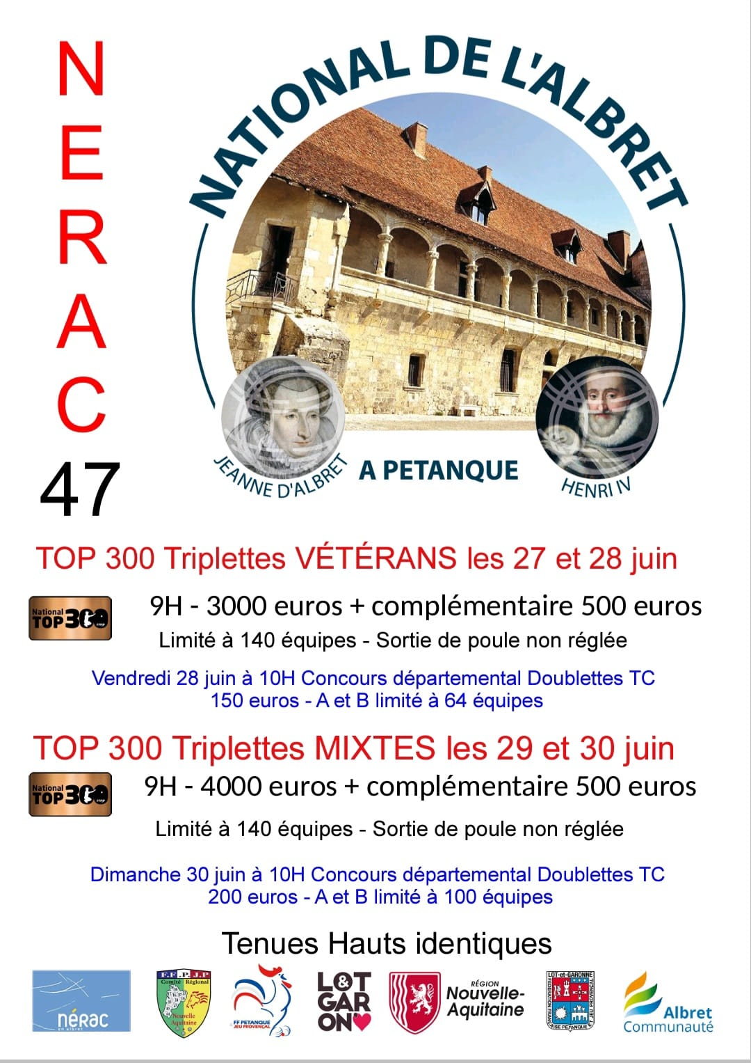 Concours de pétanque Officiel Vétéran - Nérac