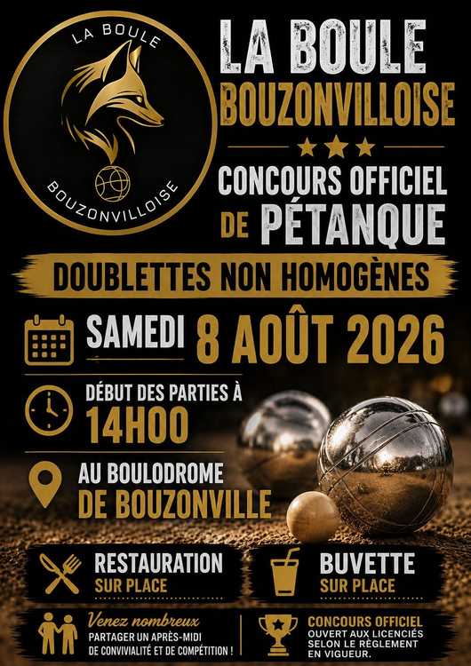 Concours en Doublette le 8 août 2026 - Lieu à définir (57) - 00000