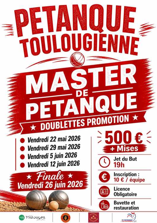 Concours en Doublette le 22 mai 2026 - Lieu à définir (66) - 00000