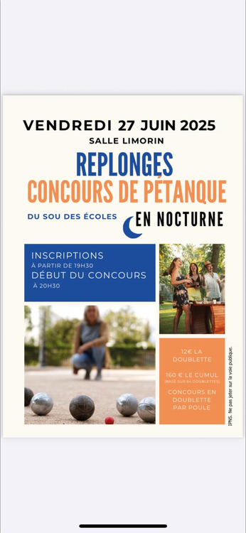 Concours de pétanque Ouvert à tous - Replonges