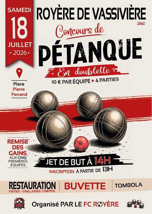Concours de pétanque Ouvert à tous - Royère-de-Vassivière