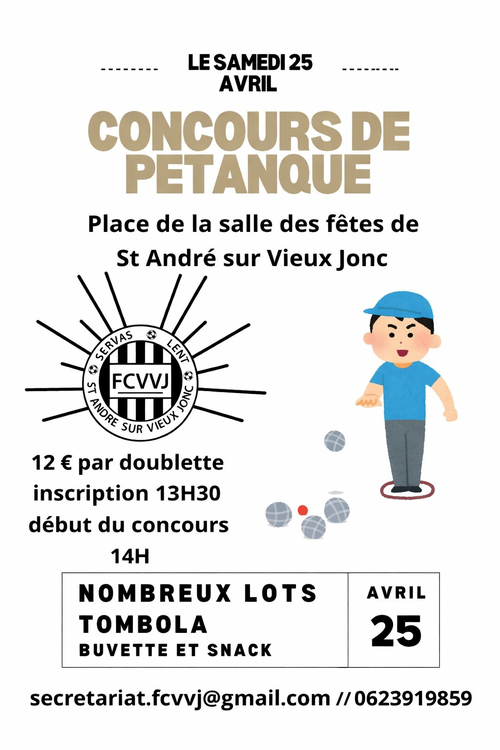 Concours de pétanque Ouvert à tous - Saint-André-sur-Vieux-Jonc