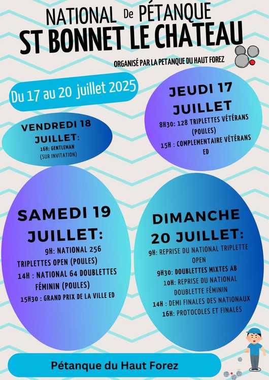 Concours de pétanque Officiel Féminin - Saint-Bonnet-le-Château