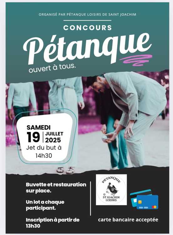 Concours de pétanque Ouvert à tous - Saint-Joachim