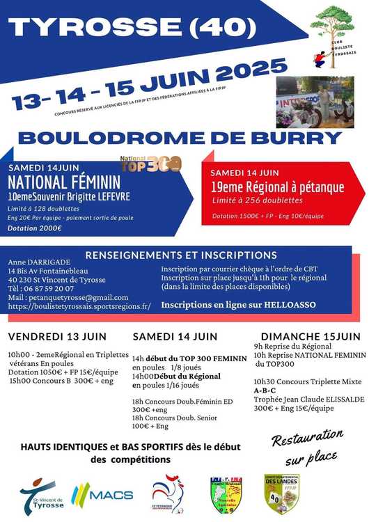 Concours de pétanque Officiel Féminin - Saint-Vincent-de-Tyrosse