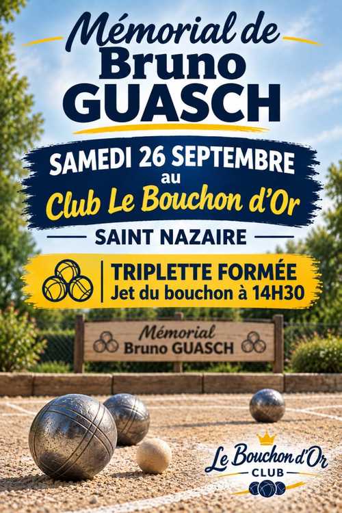 Concours en Triplette le 26 septembre 2026 - Lieu à définir (66) - 00000